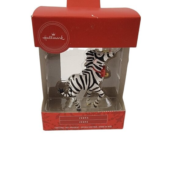 HALLMARK Keepsake ZEBRA Animal Gift Holiday Christmas Tree Ornament  - NEW - Picture 1 of 11